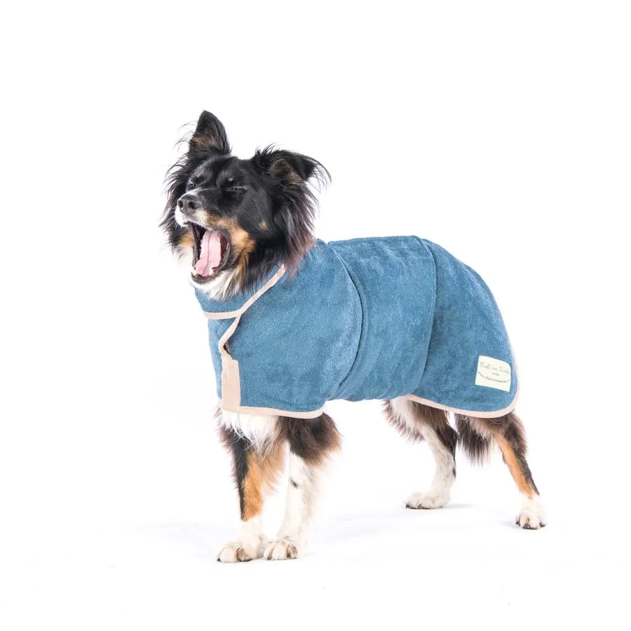 Ruff and Tumble Dog Drying Coat - Sandringham Blue