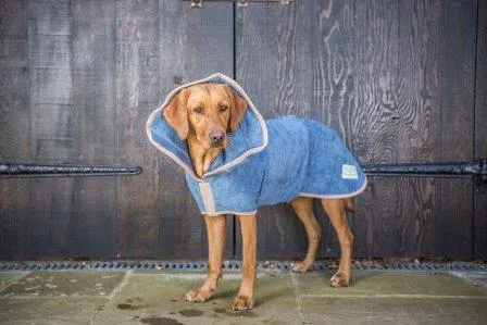 Ruff and Tumble Dog Drying Coat - Sandringham Blue