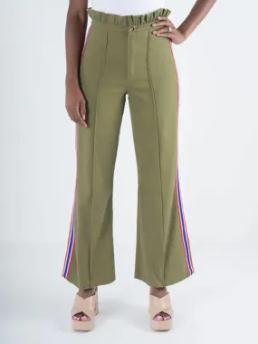 Ruffle Flare Pant | Army