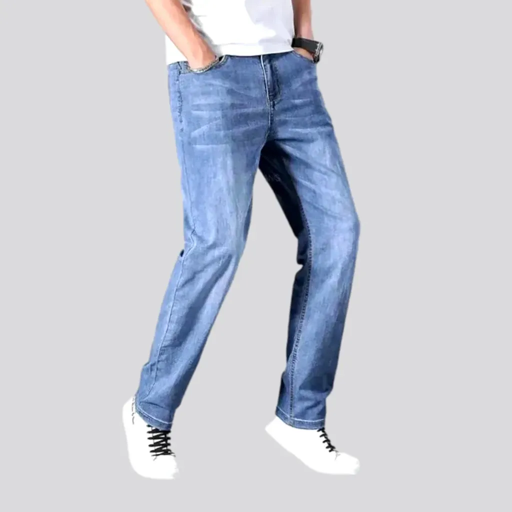 Sanded thin jeans
 for men