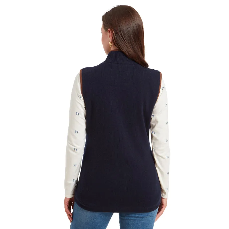 Schoffel Ladies Lambswool Aerobloc Gilet - Navy