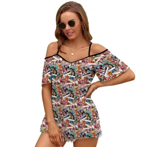 Selfies Women's Off-Shoulder Cold Shoulder Camisole Top