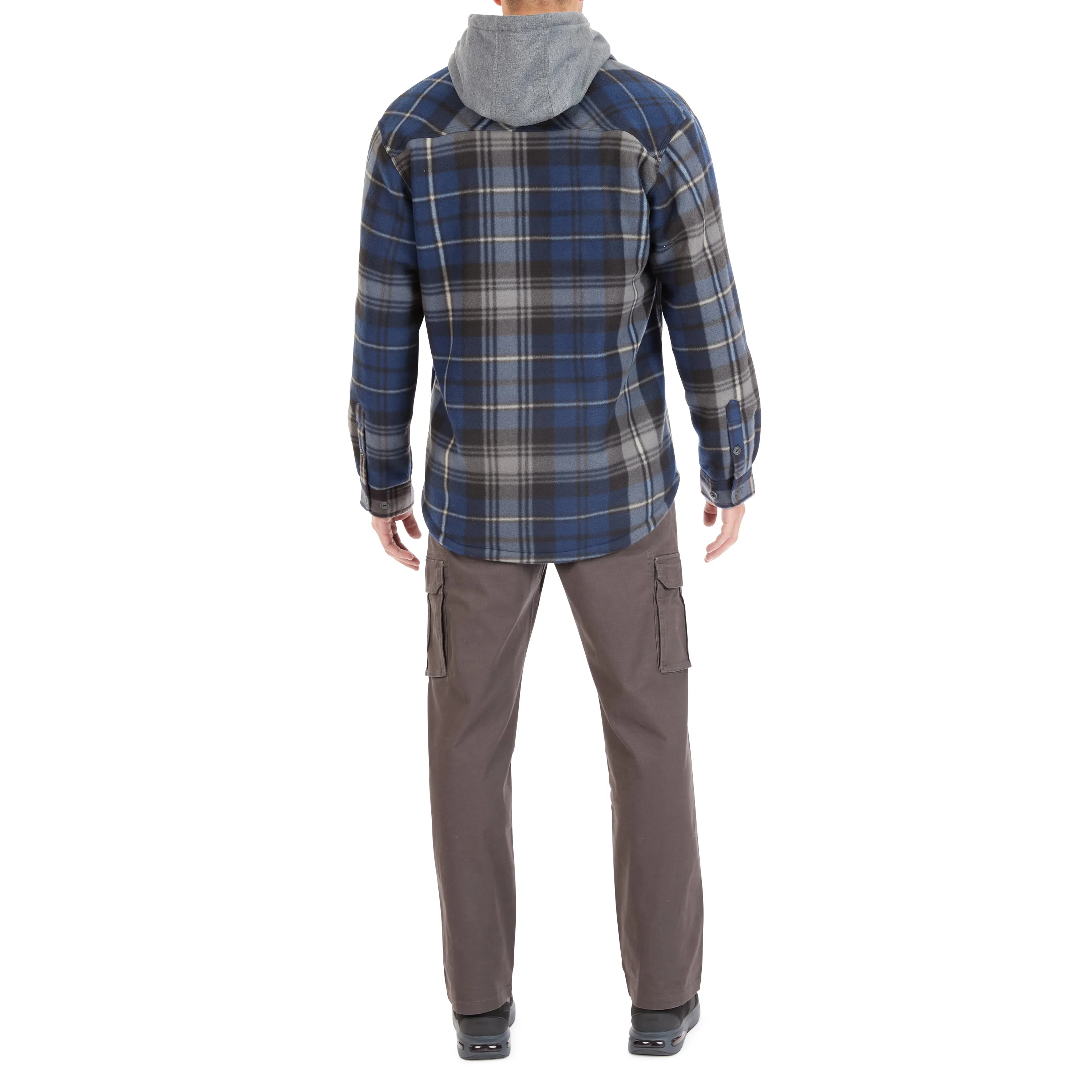 SHERPA-LINED MICROFLEECE SHIRT JACKET