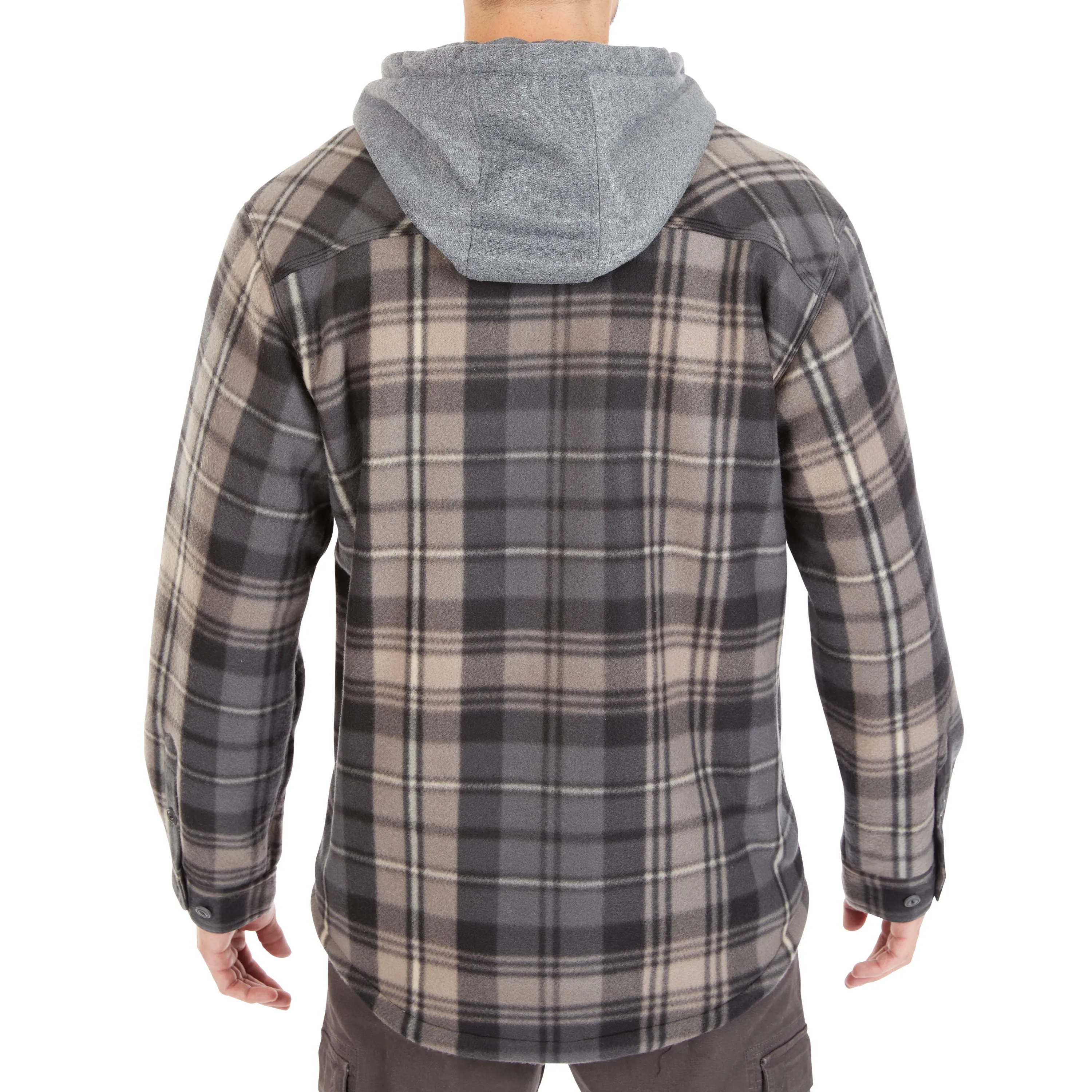 SHERPA-LINED MICROFLEECE SHIRT JACKET