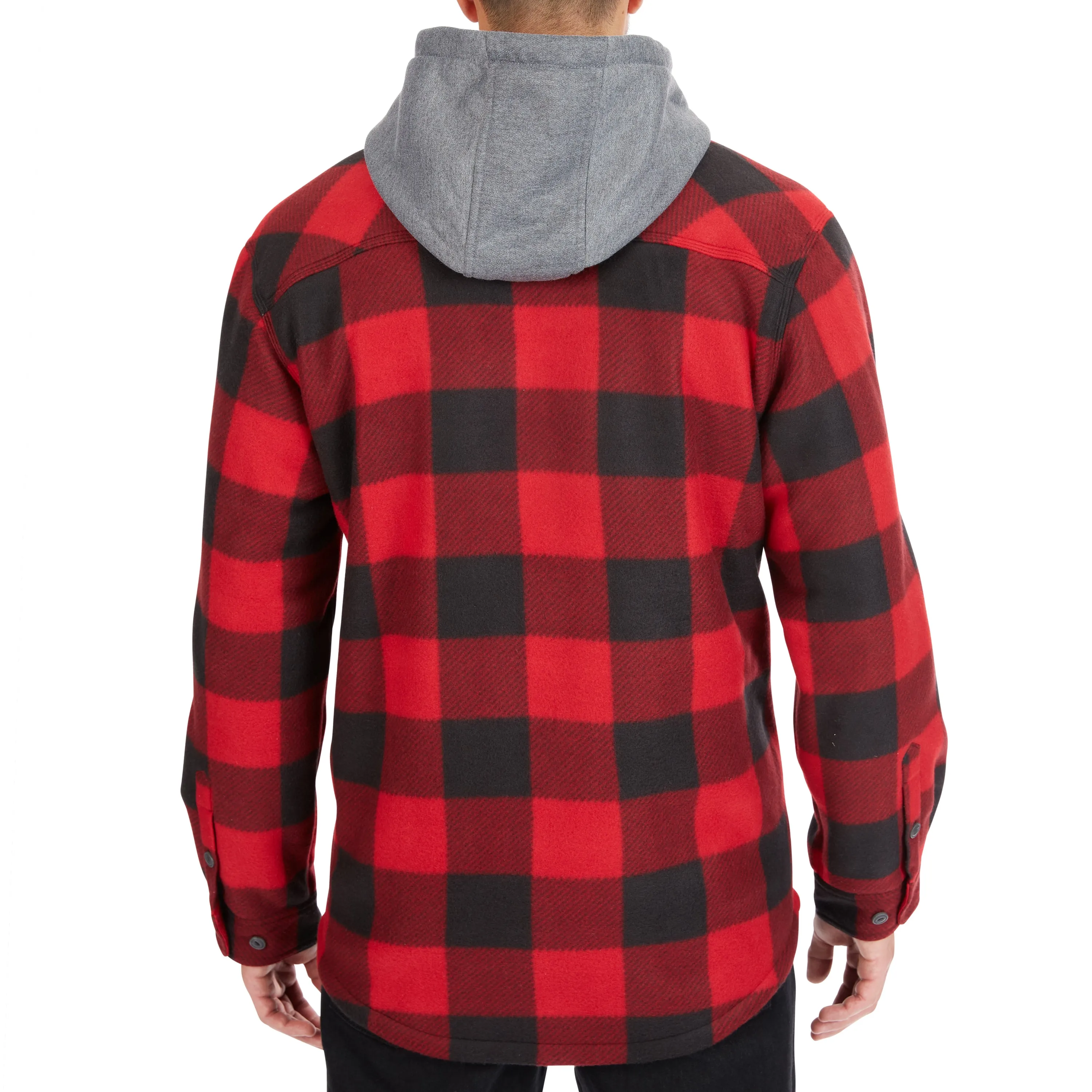 SHERPA-LINED MICROFLEECE SHIRT JACKET