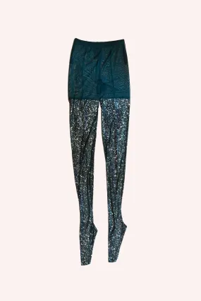 Snakeskin Sequin Tights