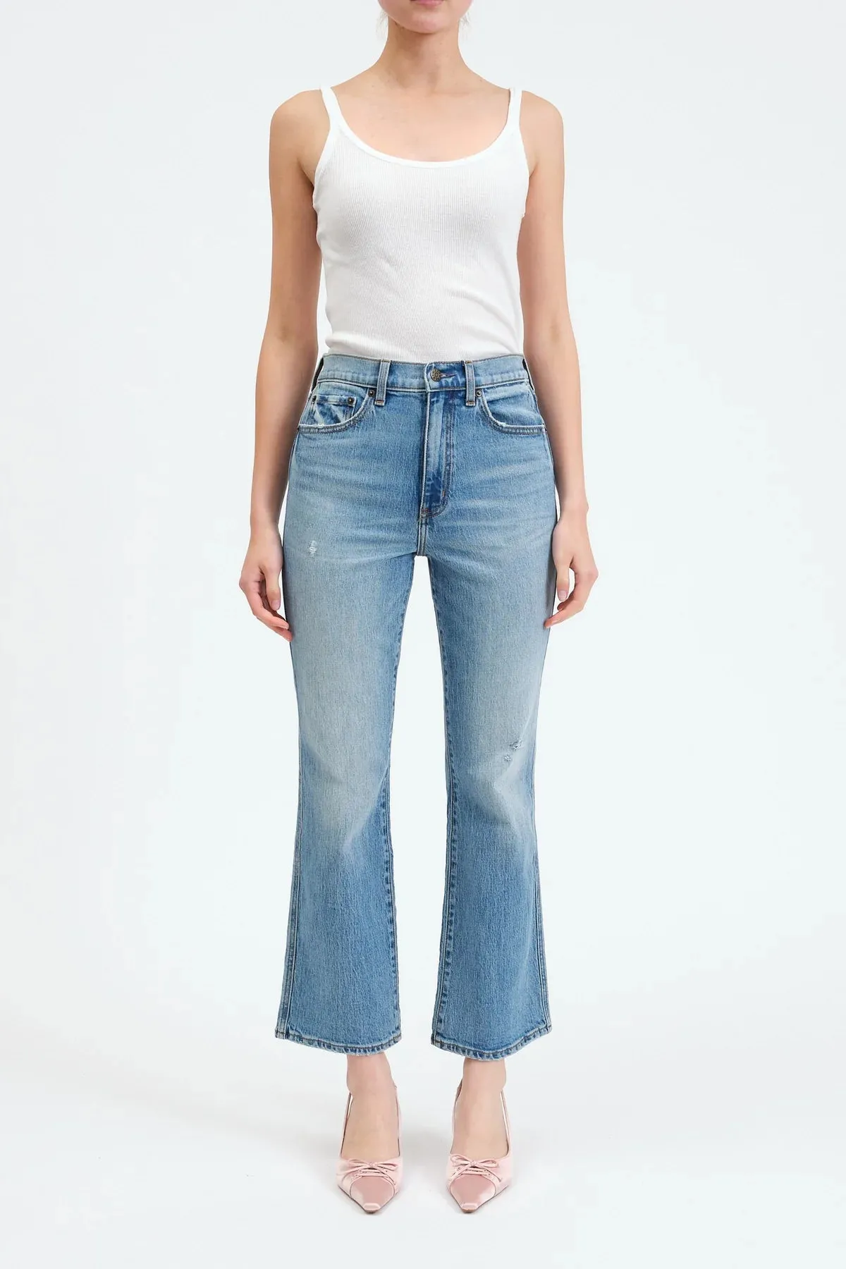 SOHO HIGH RISE ANKLE FLARE JEANS