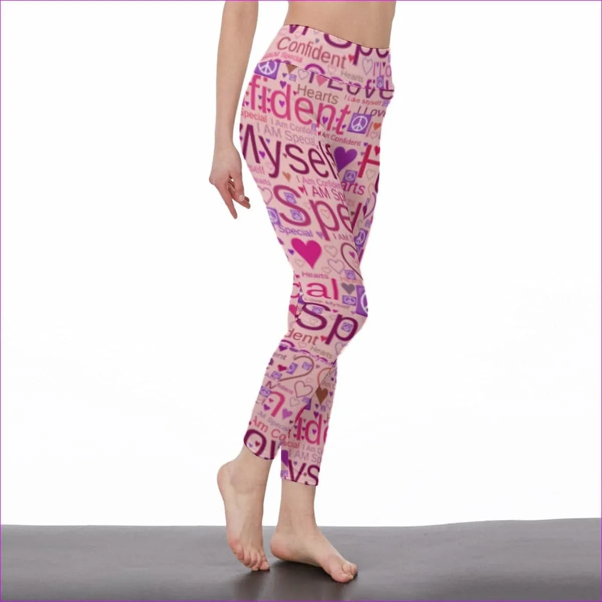 Speak-Over Women's High Waist Leggings | Side Stitch Closure