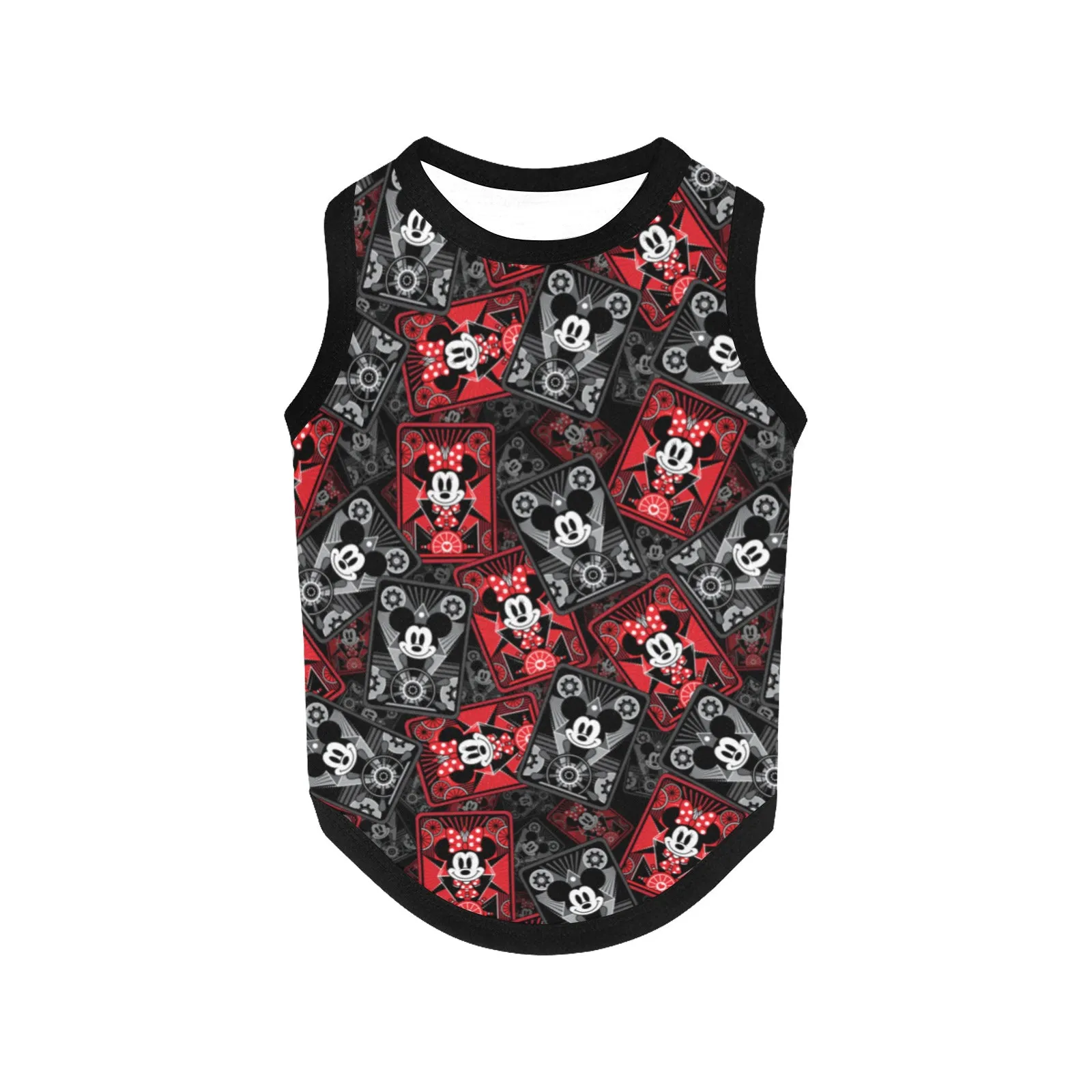 Steamboat Mickey And Minne Cards Pet Tank Top