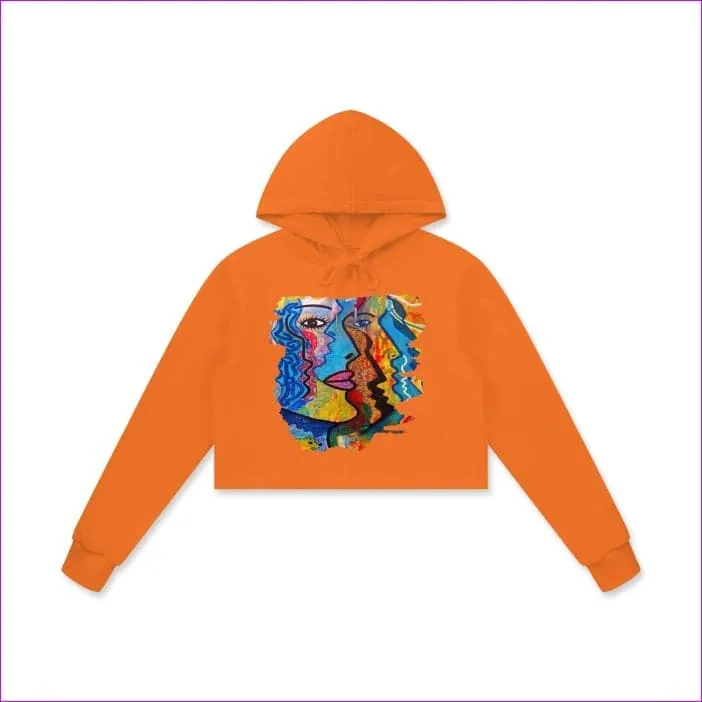 Street Art 2 Women's Cotton Cropped Hoodie - 4 colors