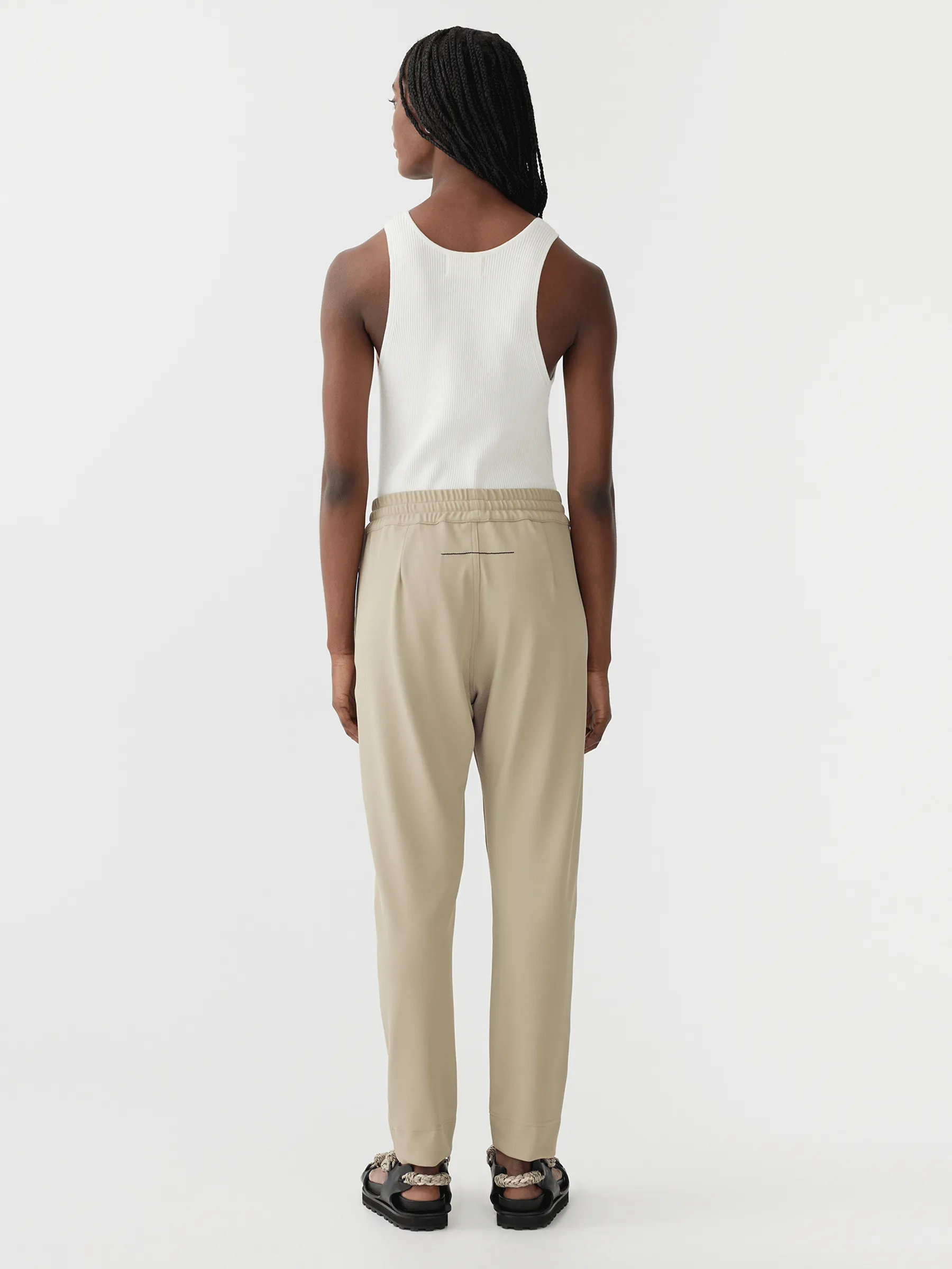 STRETCH TWILL TAPERED PANT - LIGHT TAN