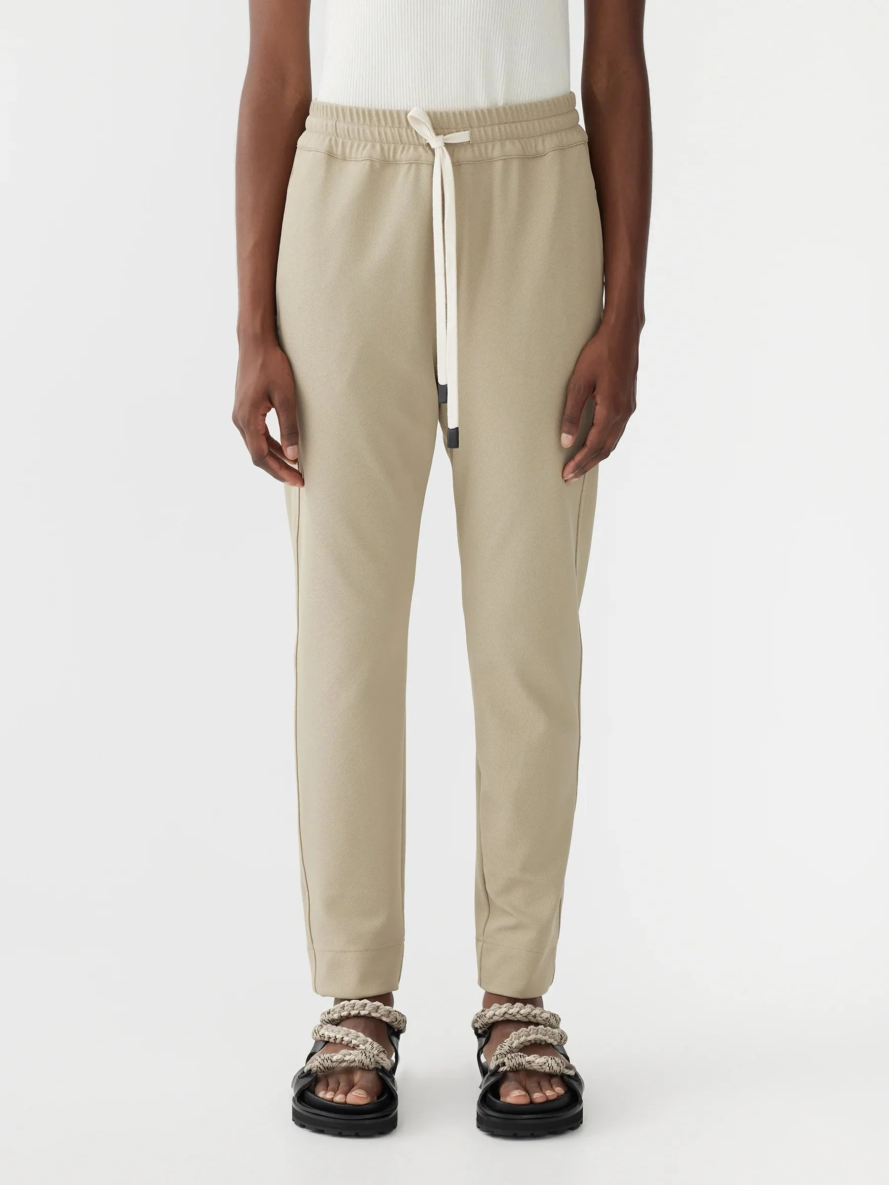 STRETCH TWILL TAPERED PANT - LIGHT TAN