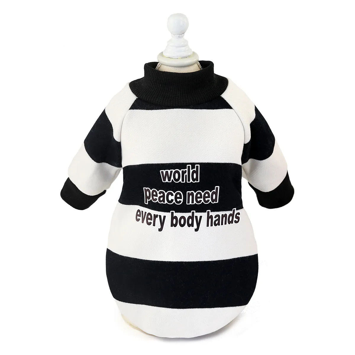 Striped sweater autumn and winter pet clothing