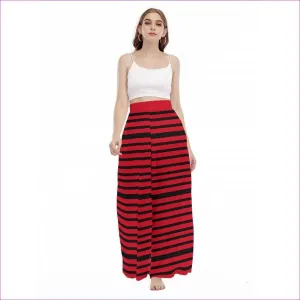 Striped Women's High Waist Wide Leg Trousers