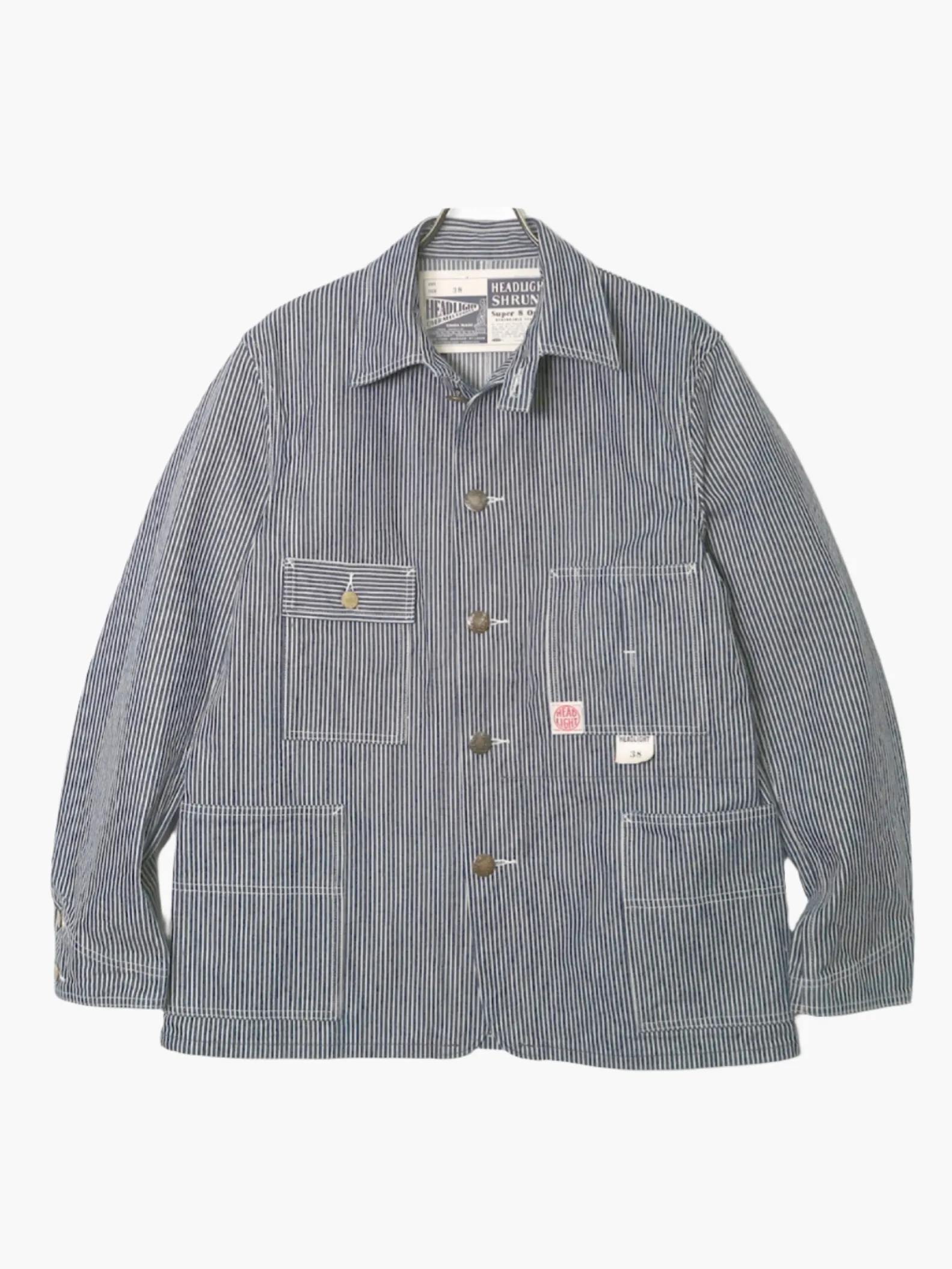 Sugar Cane, Work Coat, Hickory Stripe