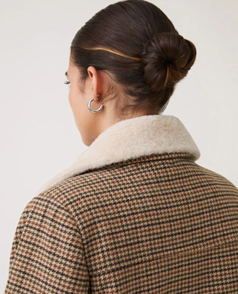 Suncoo Eden Brown Check Jacket