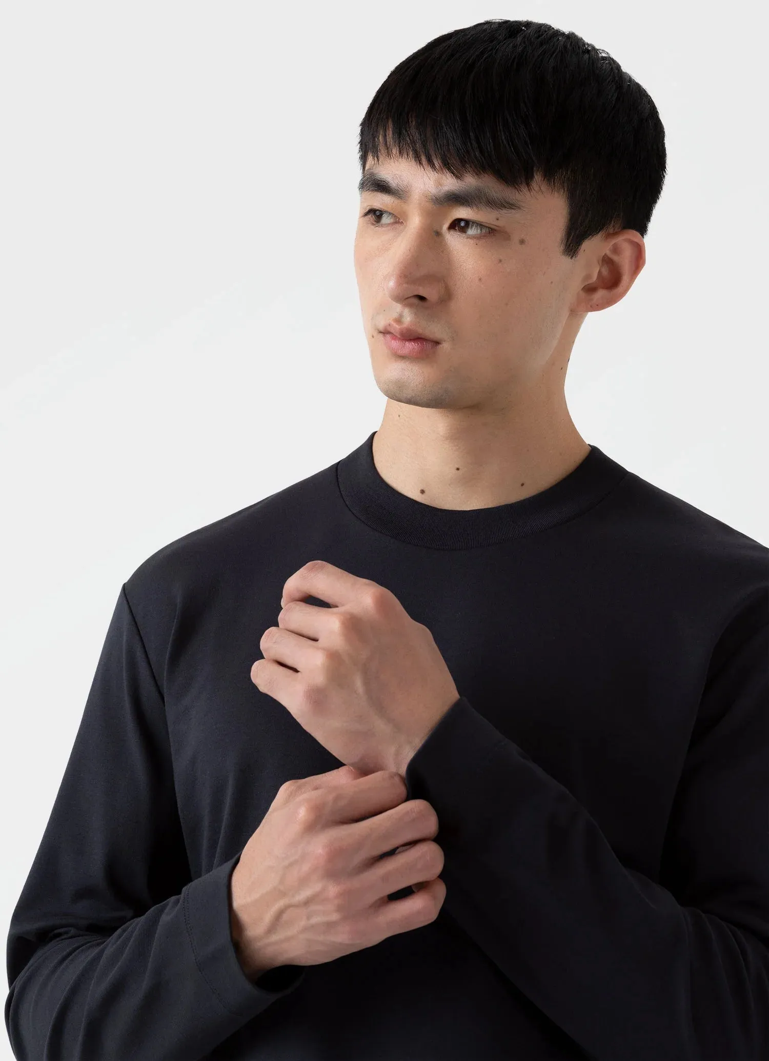 SUNSPEL Long Sleeve Heavyweight T-shirt - BLACK