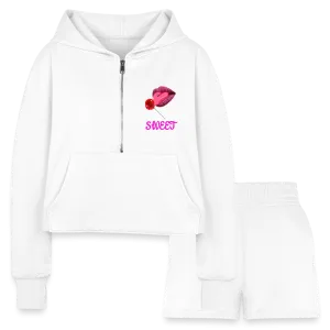 Sweet Clothing Women’s Cropped Hoodie & Jogger Short Outfit Set