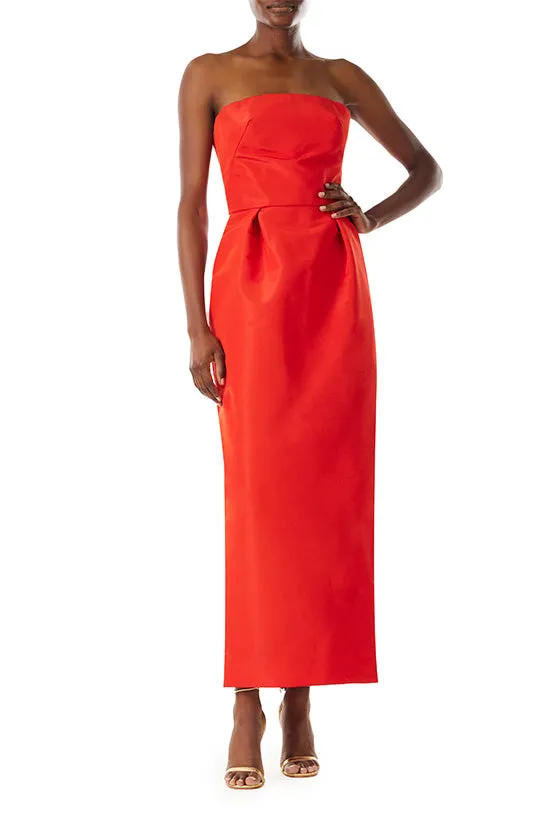 Tea Length Faille Cocktail Dress