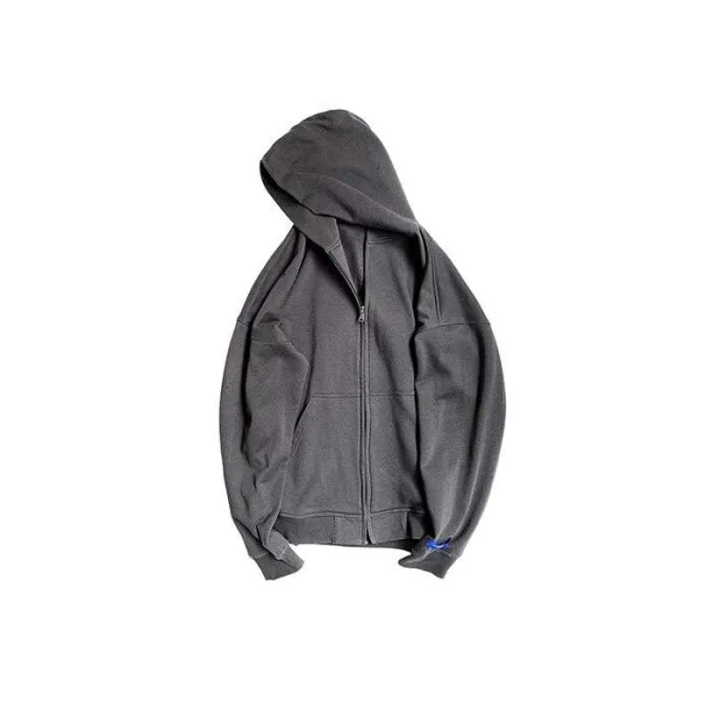 Techwear Oversized Grey zip-up Hoodie