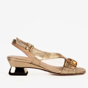 The Iconic Gold Leather Women Sandal