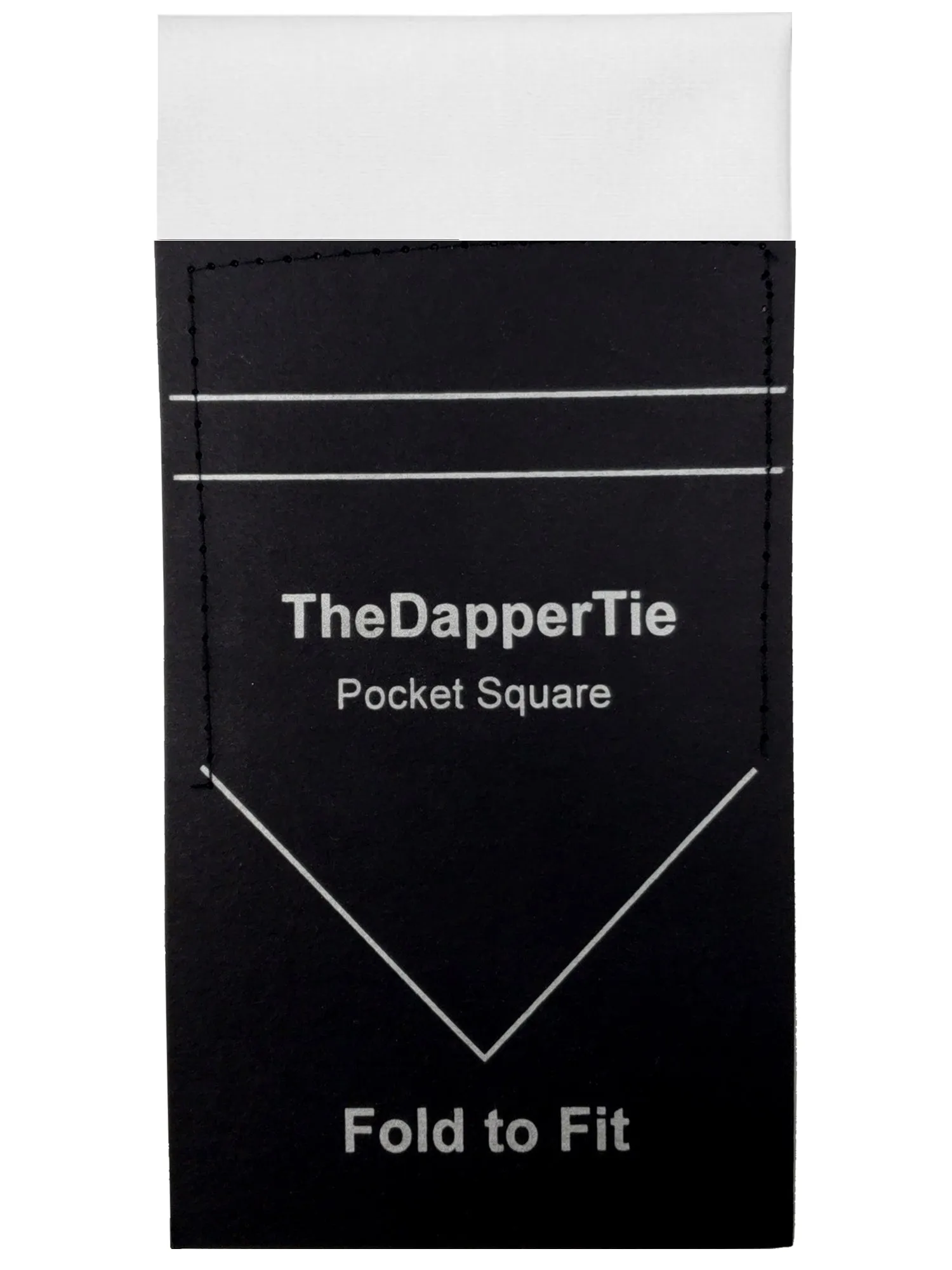 TheDapperTie - Men's Extra Thick Cotton Flat Pre Folded Pocket Square on Card