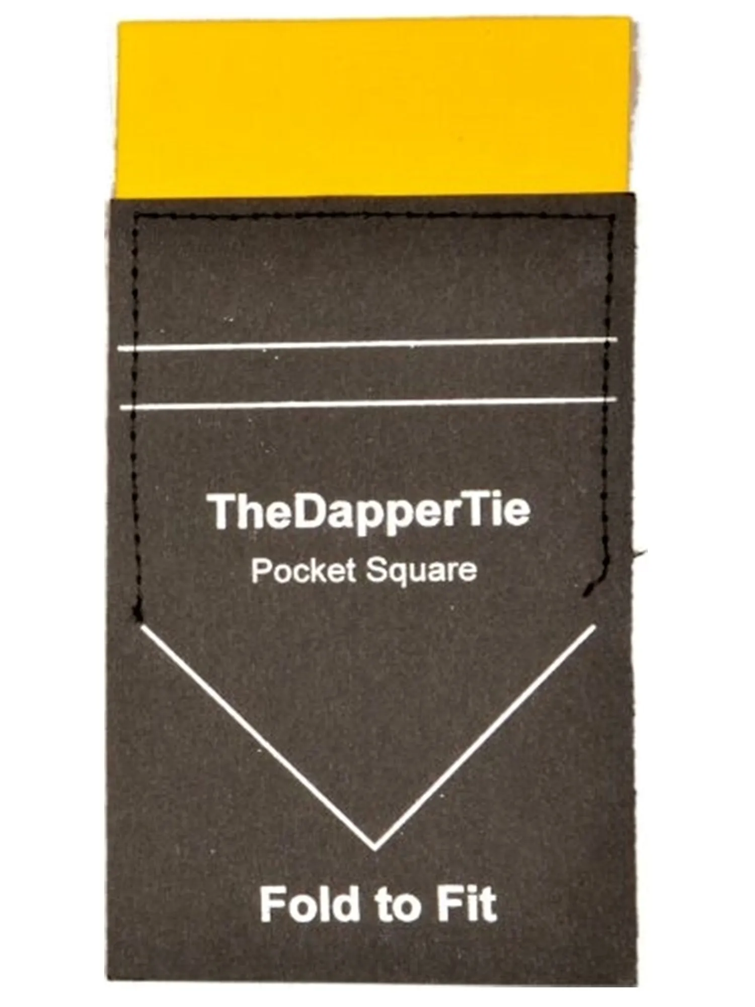 TheDapperTie - Men's Extra Thick Cotton Flat Pre Folded Pocket Square on Card