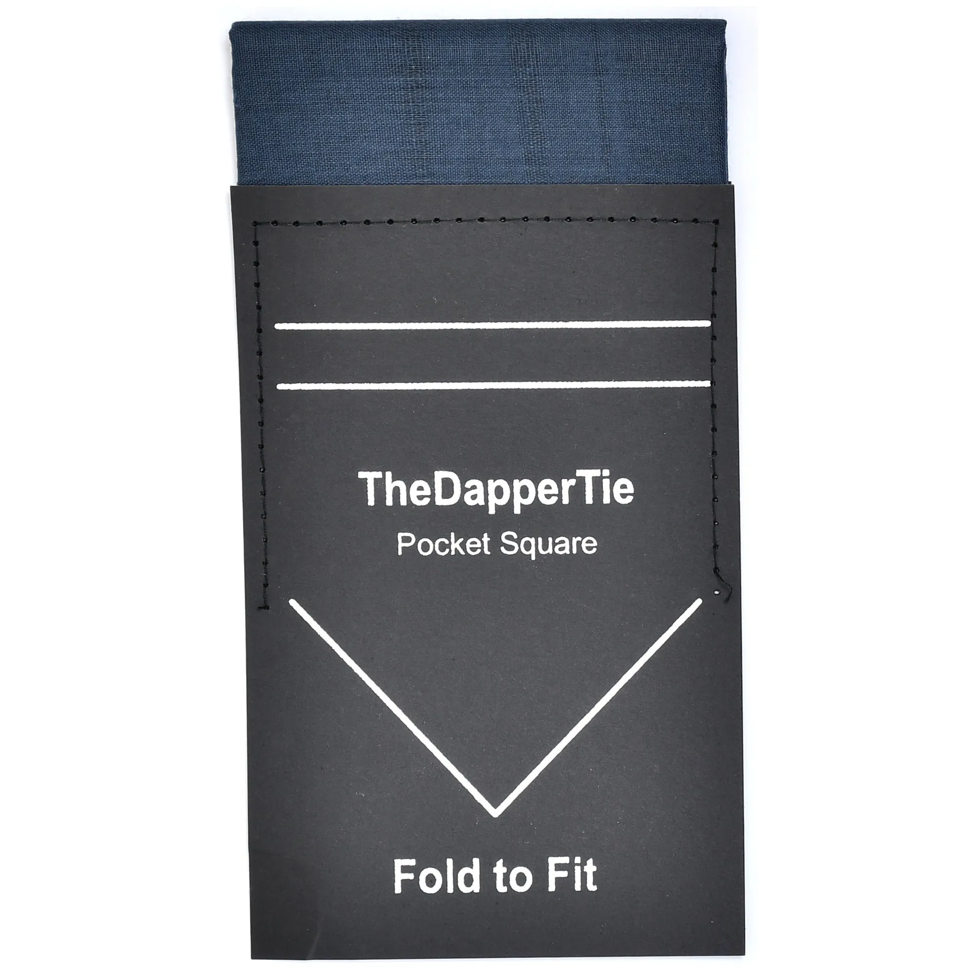 TheDapperTie - Men's Extra Thick Cotton Flat Pre Folded Pocket Square on Card