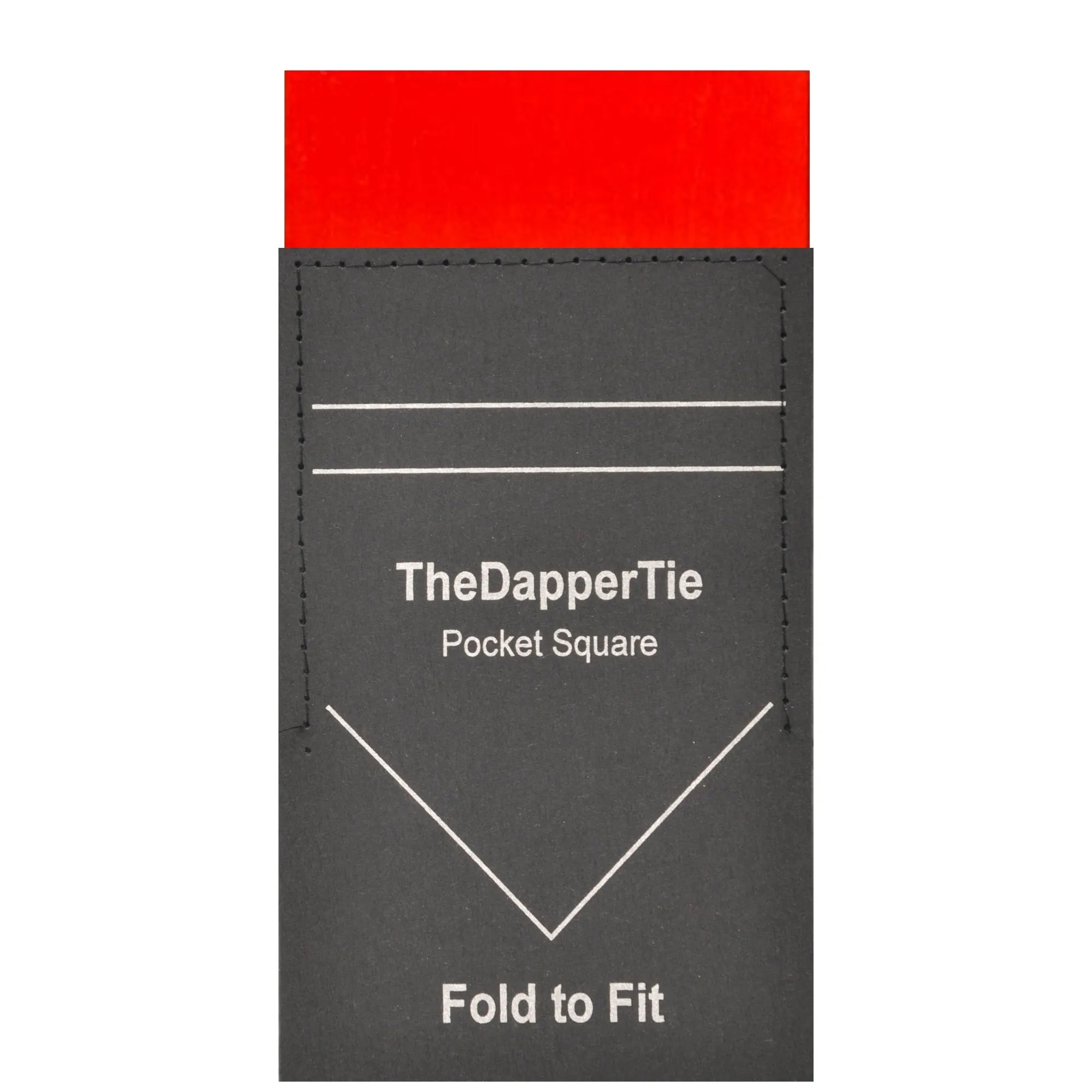 TheDapperTie - Men's Extra Thick Cotton Flat Pre Folded Pocket Square on Card