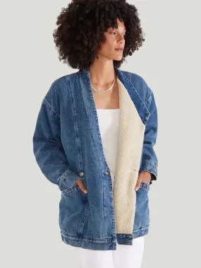 ÉTICA Denim Sherpa Lined Jacket