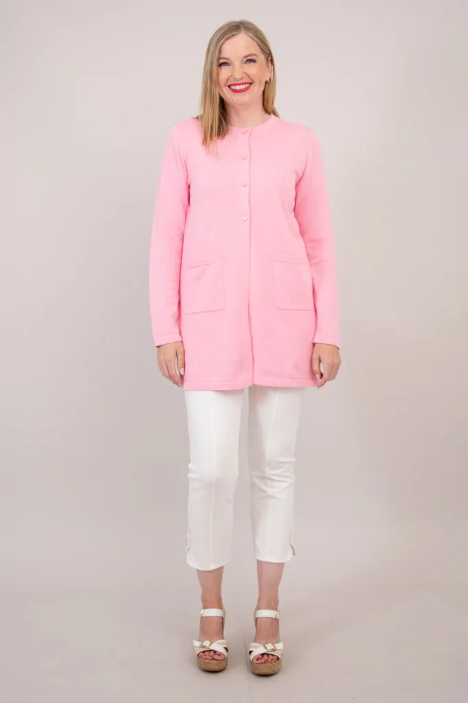 Tommy Cardigan, Pink, Cotton