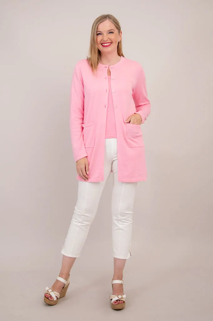 Tommy Cardigan, Pink, Cotton