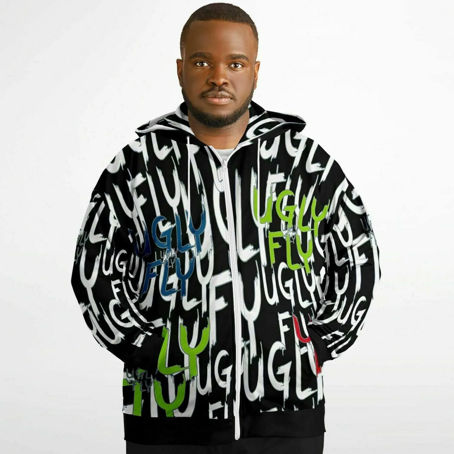 Ugly Fly Premium Fashion Voluptuous ( ) Plus-size Ziphoodie