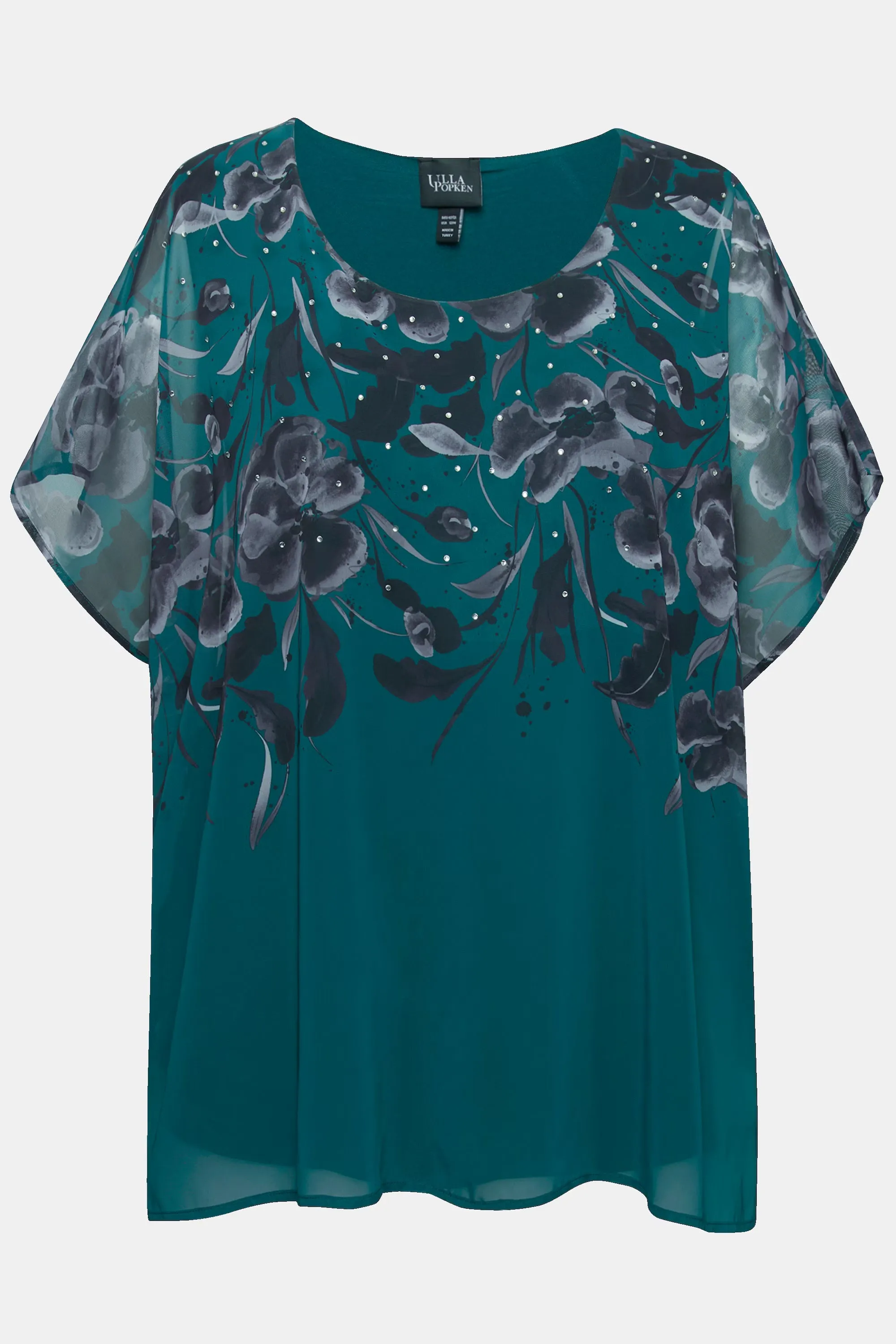 Ulla Popken Chiffon Green Blouse