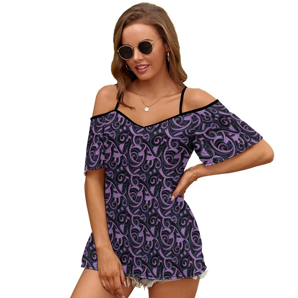 Ursula Tentacles Women's Off-Shoulder Cold Shoulder Camisole Top