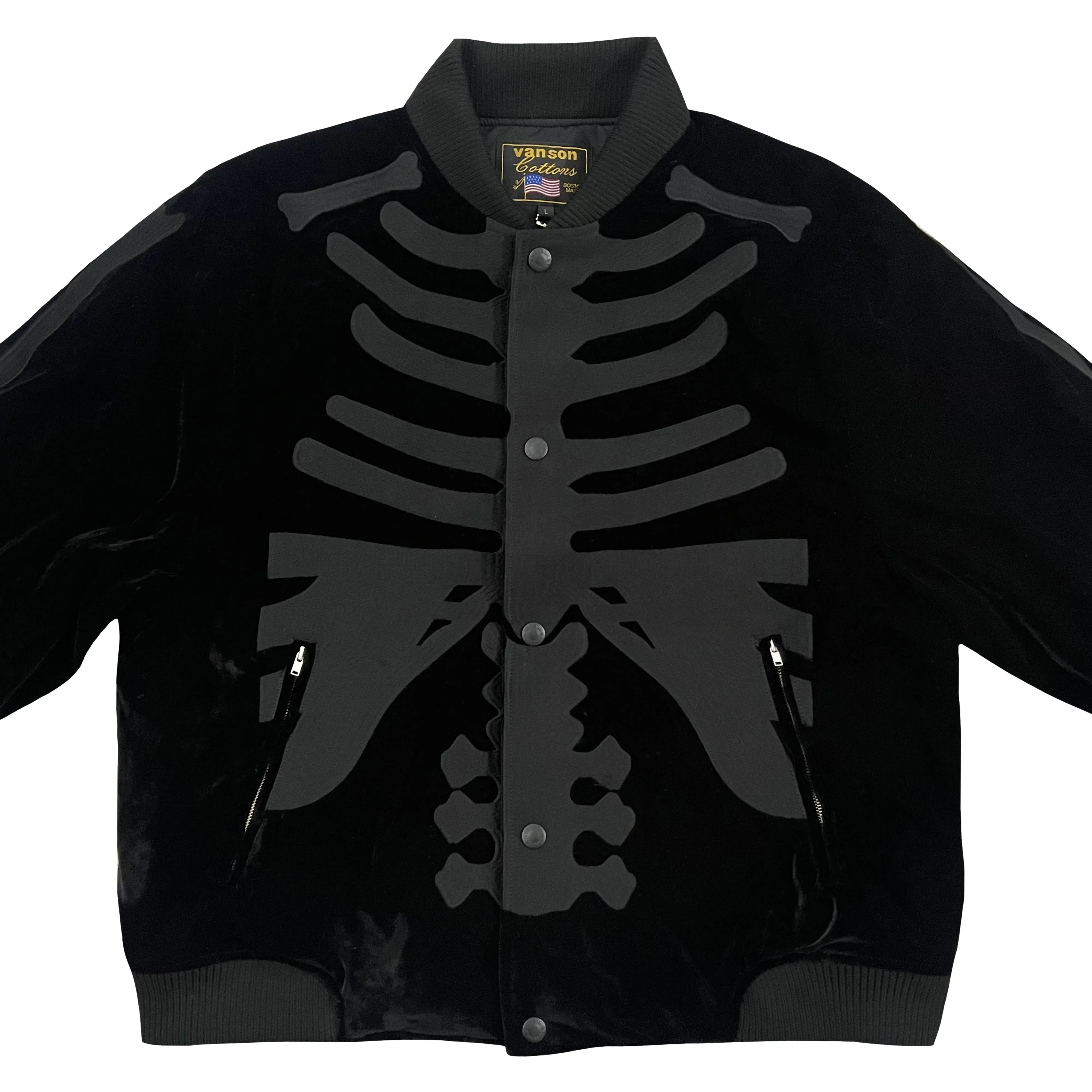 Vanson Leathers 50th Anniversary Skeleton Bomber Jacket - L