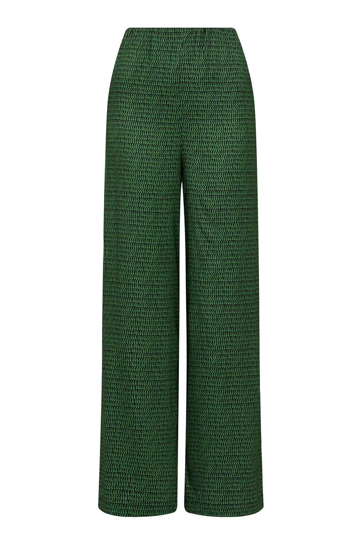 Vienna Wide Leg Pant - Green Print