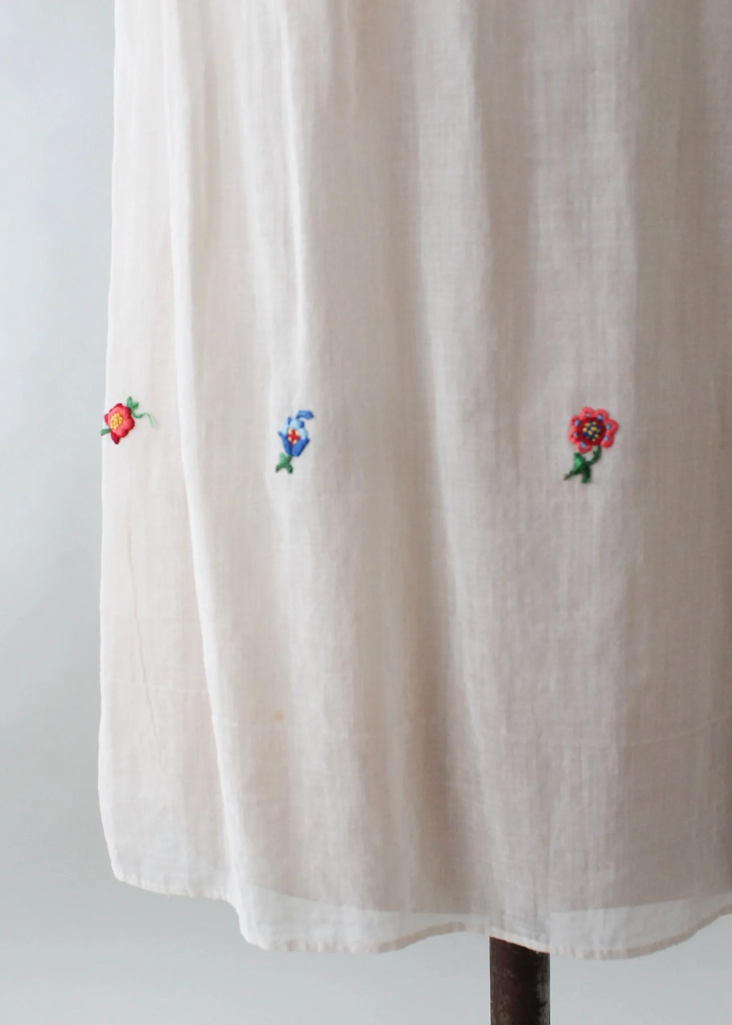 Vintage 1930s Embroidered Cotton Tunic