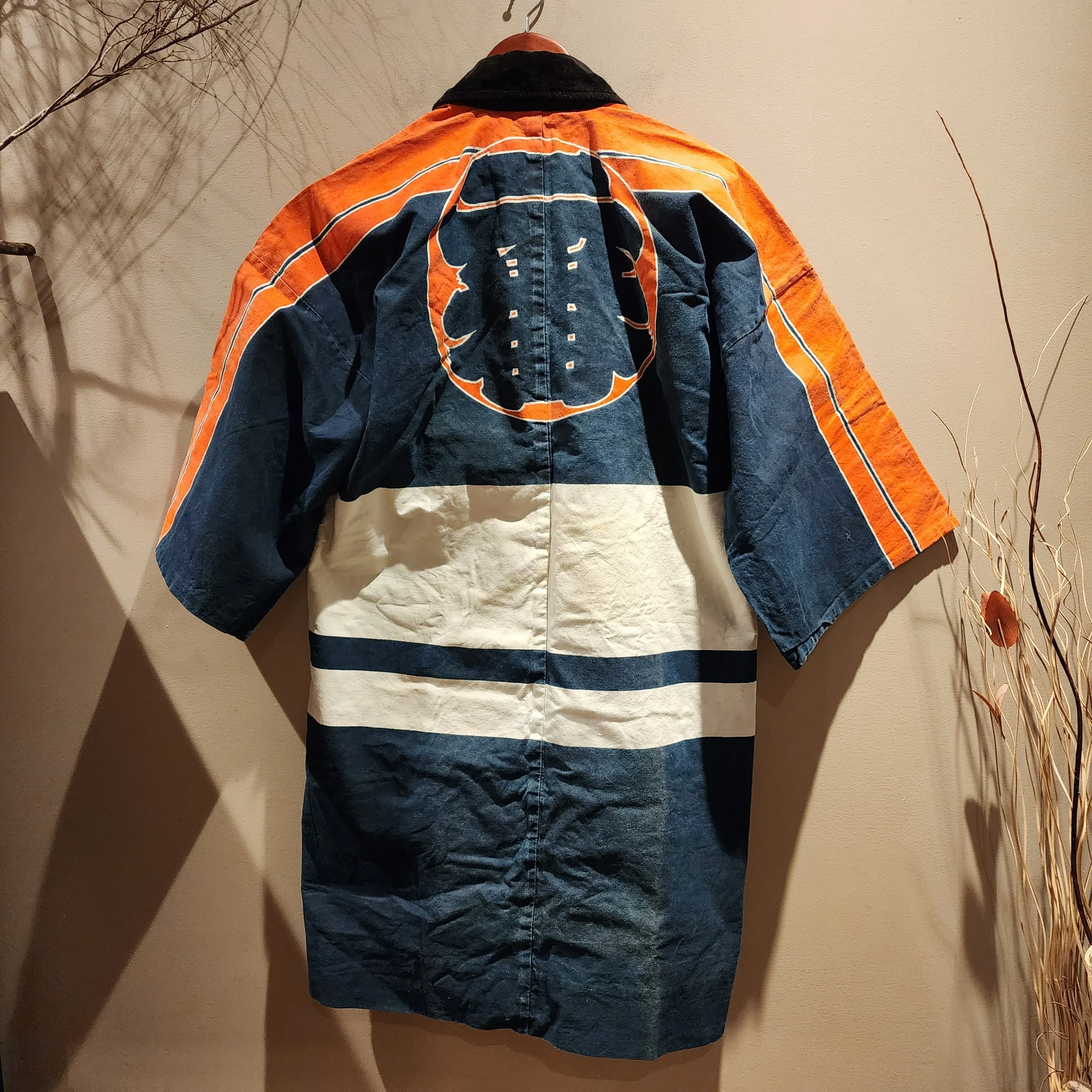 Vintage Hikeshi Japanese Fireman's Coat Button Up