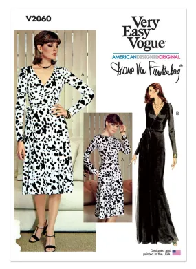 Vogue - V2060 Misses' Reversible Front and Back Wrap Dress by Diane Von Furstenberg