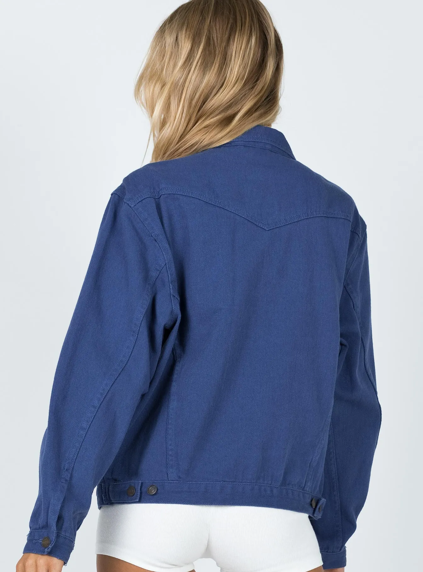 Western Denim Jacket Dark Blue