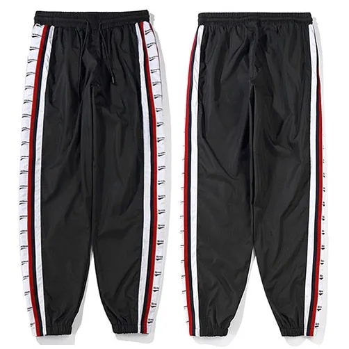 Wide Side Stripes Jogger Harajuku Style Men Casual Sweatpant