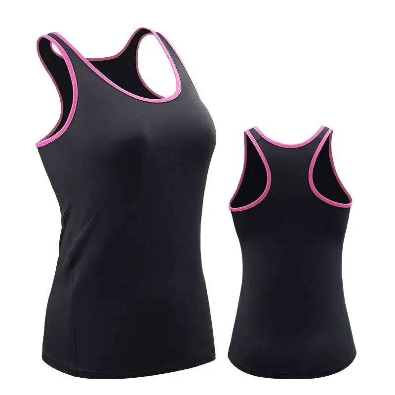 Women's Sports Vest Quick Drying Shirts Fitness Tank Tops Activewear Workout T-shirt Running Gym Clothing Jogging Yoga Clothes