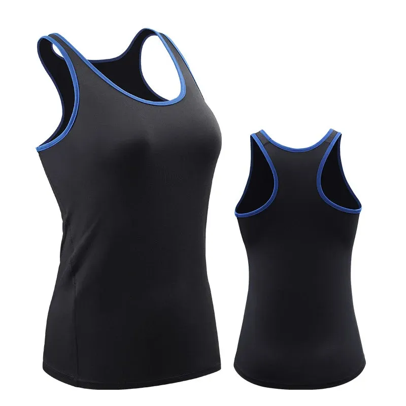 Women's Sports Vest Quick Drying Shirts Fitness Tank Tops Activewear Workout T-shirt Running Gym Clothing Jogging Yoga Clothes