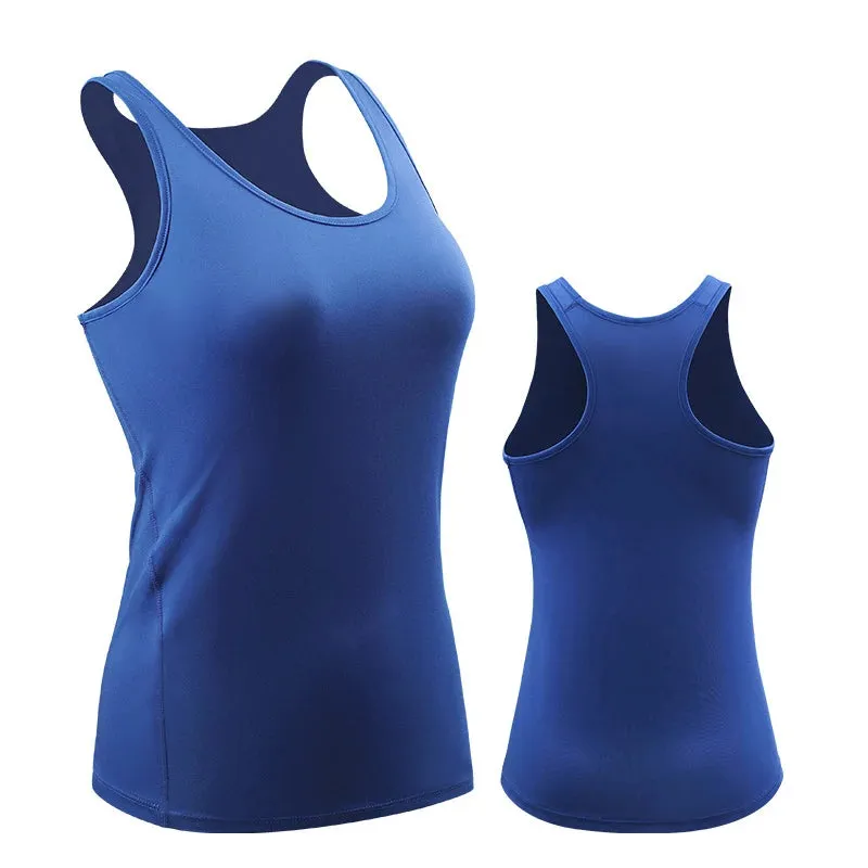 Women's Sports Vest Quick Drying Shirts Fitness Tank Tops Activewear Workout T-shirt Running Gym Clothing Jogging Yoga Clothes