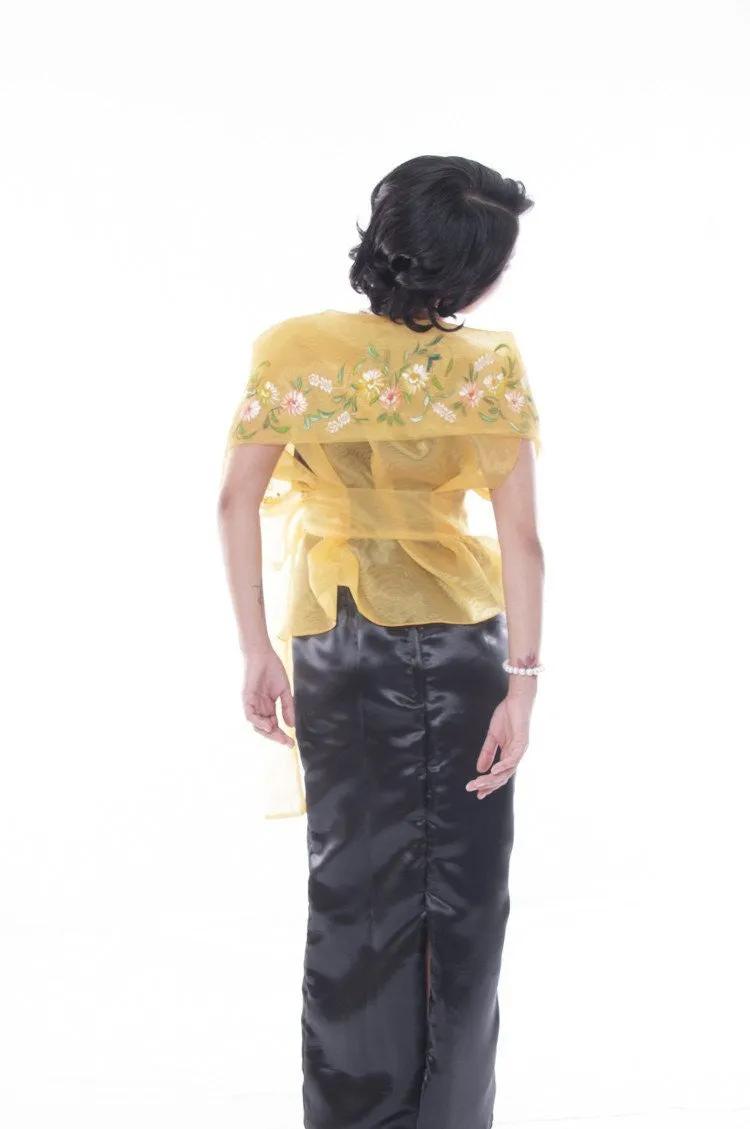 WS13 - MADE-TO-ORDER - Filipiniana Wrap-Around Gold with Gown