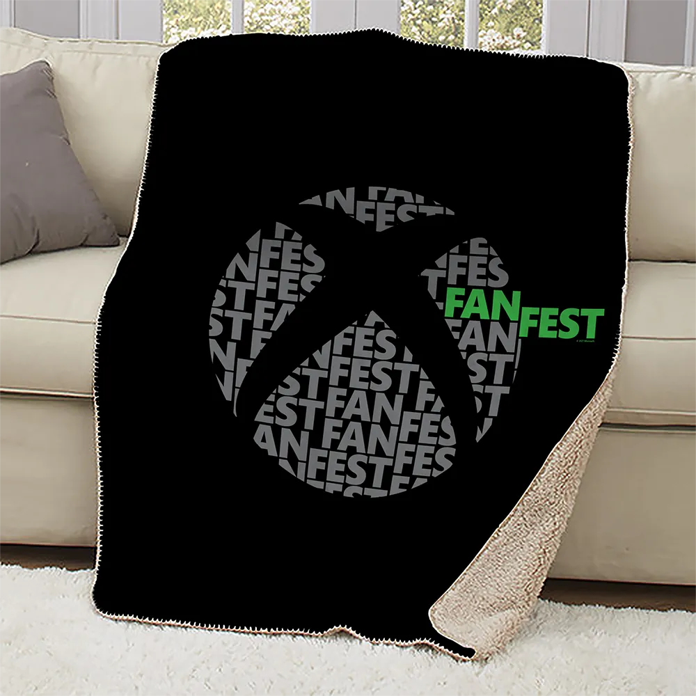 Xbox FanFest Wordmark Sphere Sherpa Blanket